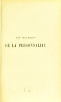 view Les maladies de la personnalité / par Th. Ribot.