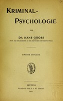 view Kriminal-Psychologie / von Hans Gross.