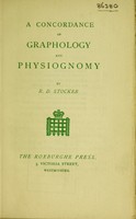 view A concordance of graphology and physiognomy / by R.D. Stocker.