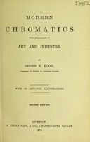 view Modern chromatics : with applications to art and industry / by Ogden N. Rood.