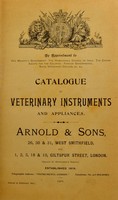 view Catalogue of veterinary instruments and appliances.