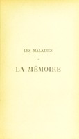 view Les maladies de la mémoire / par Th. Ribot.