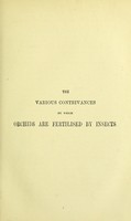 view The various contrivances by which orchids are fertilised by insects / [Charles Darwin].