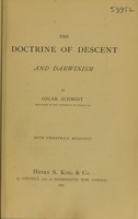 view The doctrine of descent and Darwinism / by Oscar Schmidt.