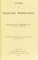 view Guide to sanitary inspections / by William Paul Gerhard.