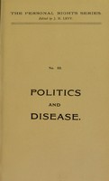 view Politics and disease / by A. Goff and J.H. Levy.