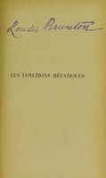 view Les fonctions hépatiques / par A. Gilbert et P. Carnot.