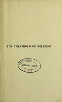 view The threshold of religion / by R.R. Marett.