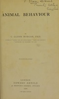 view Animal behaviour / by C. Lloyd Morgan.