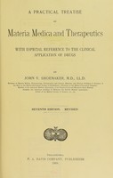 view A practical treatise on materia medica and therapeutics : with special reference to the clinical application of drugs / by John Shoemaker.