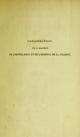 view Considérations sur la salubrité de l'Hôtel-Dieu et de l'Hospice de la charité de Lyon / par le Dr. Bon. de Polinière.