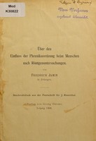 view Über den Einfluss der Phrenikusreizung beim Menschen nach Röntgenuntersuchungen / von Friedrich Jamin.