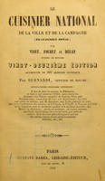 view Le cuisinier national de la ville et de la campagne (ex-cuisinier) / par Viart, Fouret et Délan.