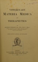 view Veterinary materia medica and therapeutics / by Kenelm Winslow.