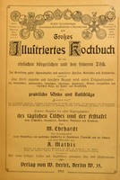 view Grosses illustriertes Kochbuch : für den einfachen bürgerlichen und den feineren Tisch ... / von M. Ehrhardt.