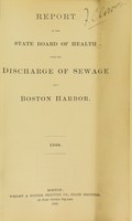 view Report of the State Board of Health upon the discharge of sewage into Boston Harbor, 1900.