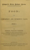 view Food : its composition and nutritive value / Barbara Wallace Gothard.