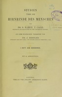 view Studien über die Hirnrinde des Menschen / von Dr. S. Ramón y Cajal ; aus dem Spanischen übersetzt von Dr. J. Bresler.