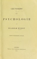 view Grundriss der Psychologie / von Wilhelm Wundt.