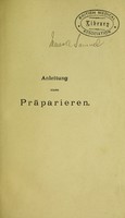 view Anleitung zum Präparieren der Muskeln, Fascien und Gelenke / von Karl Bardeleben.