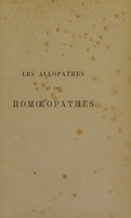 view Les allopathes et les homoeopathes devant le sénat / discours de MM. Dumas, Bonjean et Dupin.