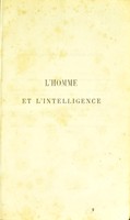 view L'homme et l'intelligence : fragments de physiologie et de psychologie / par Charles Richet.