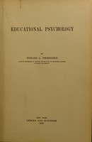 view Educational psychology / by Edward L. Thorndike.