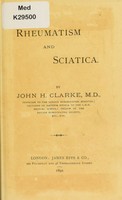 view Rheumatism and sciatica / by John H. Clarke.