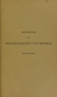 view Grundzüge der physiologischen psychologie / von Wilhelm Wundt.