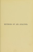 view Methods of air analysis / by J.S. Haldane.