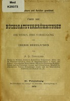 view Über die Rückgratsverkrümmungen : ihr Wesen, ihre Vorbeugung und ihre Heilung / von A.G. Berglind.