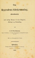 view Om Rygradens Sidekrumning (Scoliosis) : med saerligt Hensyn til dens Diagnose, Aetiologi og Behandling / ved A.G. Drachmann.