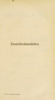 view Desinfectionslehre; zum praktischen Gebrauch auf kritischer und experimenteller Grundlage bearb / [Albrecht Ludwig Agathon Wernich].