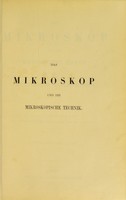 view Das Mikroskop und die mikroskopische Technik / von Heinrich Frey.