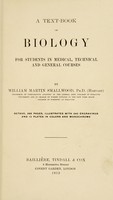 view A text-book of biology : for students in medical, technical and general courses / by William Martin Smallwood.