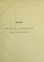 view Reform of chemical and physical calculations / by C.J.T. Hanssen.