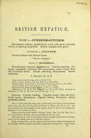 view British Hepaticae : containing descriptions and figures of the native species of Jungermannia, Marchantia, and Anthoceros / [Benjamin Carrington].