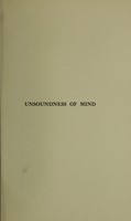 view Unsoundness of mind / by T.S. Clouston.