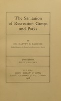 view The sanitation of recreation camps and parks / by Dr. Harvey B. Bashore.