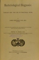 view Bacteriological diagnosis: tabular aids for use in practical work / by James Eisenberg ... Tr. and augm. ... from the 2nd German ed., by Norval H. Pierce.