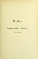 view Physiologie des Menschen und der Säugethiere : Lehrbuch für Studirende und Aerzte / [Immanuel Munk].