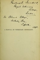 view A manual of veterinary physiology / [Frederick Smith].