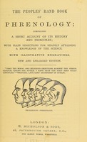 view The people's handbook of phrenology : comprising a short account of its history and principles with plain directions for readily attaining a knowledge of the science.