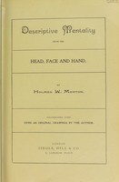 view Descriptive mentality from the head, face and hand / by Holmes W. Merton.