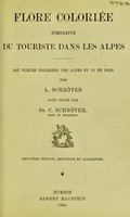 view Flore coloriée portative du touriste dans les Alpes : 207 fleurs coloriées des Alpes et 10 en noir / par L. Schröter ; avec texte par Dr. C. Schröter.