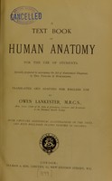 view Text-book of human anatomy : for the use of students / specially prepared to accompany the set of anatomical diagrams by Drs. Fiedler and Hoelemann ; translated and adapted for English use by Owen Lankester.