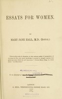view Essays for women / by Mary Jane Hall.