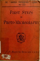 view First steps in photo-micrography / [F. Martin Duncan].