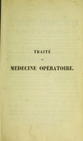 view Traité de médecine opératoire, bandages et appareils / par Ch. Sédillot.