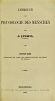 view Lehrbuch der Physiologie des Menschen / von C. Ludwig.